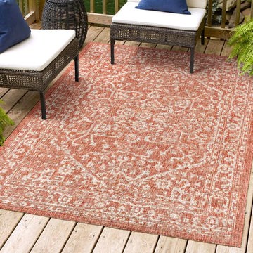 Malta Bohemian Medallion Textured Weave Indoor/outdoor Area Rug